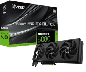 MSI GeForce RTX 5080 16 GB GDDR7 Inspire 3X Black OC