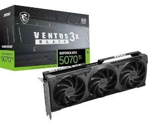 MSI GeForce RTX 5070 Ti 16 GB GDDR7 Ventus 3x Black OC